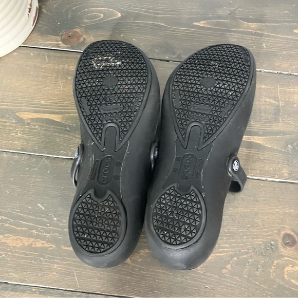 Crocs Alice Mary Jane Shoes Size 9 Women’s Solid Black Workwear - Picture 7 of 8